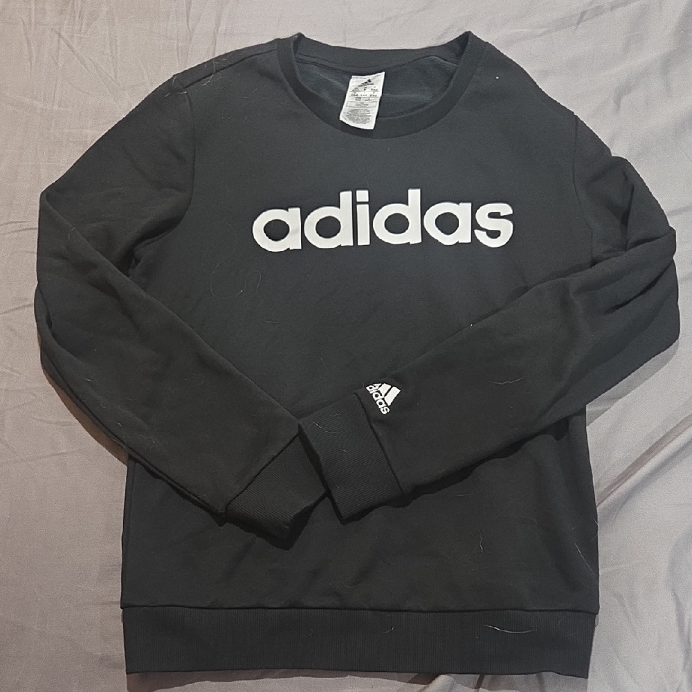 Adidas Black Crewneck Sweater - Worn Once!